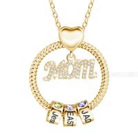 Stainless Steel Jewelry Necklace 304 Stainless Steel with Brass with 5CM extender chain Vacuum Ion Plating fashion jewelry & for woman & with rhinestone nickel lead & cadmium free Length Approx 50 cm Sold By PC