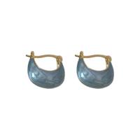 Brass Leverback Earring, fashion jewelry & for woman & enamel, more colors for choice, nickel, lead & cadmium free, 16x16mm, Sold By Pair