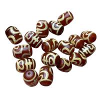 Natural Tibetan Agate Dzi Beads, fashion jewelry & DIY, more colors for choice, 10x14mm, Sold By PC