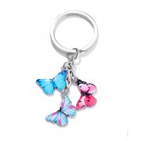 Zinc Alloy Key Clasp Butterfly polished fashion jewelry & for woman & enamel Sold By PC