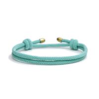 Fashion Bracelet & Bangle Jewelry, Milan Cord, with Brass, knit, fashion jewelry & for woman, more colors for choice, Length:16-18 cm, Sold By PC