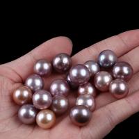 Cultured No Hole Freshwater Pearl Beads Natural & fashion jewelry & DIY purple 12-16mm Sold By PC
