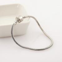 Stainless Steel Jewelry Bracelet Zinc Alloy polished fashion jewelry & Unisex platinum color Length 19 cm Sold By PC
