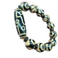 Bracelet de bijou en agate , agate Tibétaine, fait à la main, Naturel & bijoux de mode & pour femme, deux couleurs différentes, Vendu par Environ 18-20 cm brin