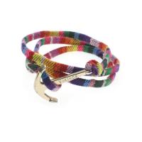 Nylon Cord Bracelets, with Tibetan Style, knit, fashion jewelry & for woman, more colors for choice, Length:54 cm, Sold By PC
