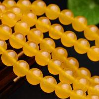 Natural Chalcedony Bead Yellow Calcedony fashion jewelry yellow Sold Per Approx 36.5-40 cm Strand