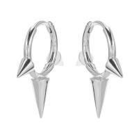 Brass Huggie Hoop Earring, Conical, plated, fashion jewelry & for woman, more colors for choice, nickel, lead & cadmium free, 5x23mm, Sold By Pair