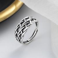 925 Sterling Silver Finger Rings, Antique finish, fashion jewelry & for woman, nickel, lead & cadmium free, 9mm, Sold By PC