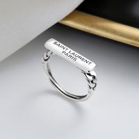 Sterling Silber Schmuck Fingerring, 925er Sterling Silber, Modeschmuck & für Frau, frei von Nickel, Blei & Kadmium, 4mm, verkauft von PC