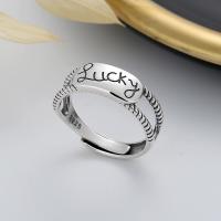 Ezüst ékszer Finger Ring, 925 ezüst, divat ékszerek & a nő, nikkel, ólom és kadmium mentes, 6.5mm, Által értékesített PC