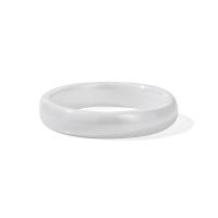Finger Ring smykker, Porcelæn, poleret, mode smykker & forskellig størrelse for valg & for kvinde, hvid, 6mm, Solgt af PC
