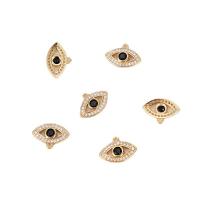 Evil Eye Anhänger, Messing, Modeschmuck & mit kubischem Zirkonia, goldfarben, frei von Nickel, Blei & Kadmium, 14.50x10mm, 10PCs/Tasche, verkauft von Tasche