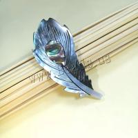 Shell Pendants, Feather, DIY, 26x62mm, Sold By PC