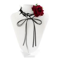 Nakit Kompleti, Tkanina, s Velveteen, Cvijet, ručno izrađen, modni nakit & različitih stilova za izbor & za žene, više boja za izbor, nikal, olovo i kadmij besplatno, Prodano By PC