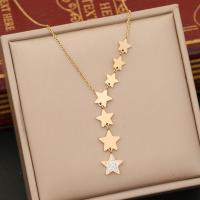 304 Stainless Steel Necklace with 2inch extender chain gold color plated & for woman & with rhinestone Length Approx 15.7 Inch Sold By PC