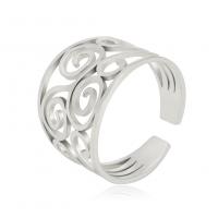 Vinger Ring in edelstaal, 304 roestvrij staal, mode sieraden & uniseks & hol, meer kleuren voor de keuze, 15.8x1.1mm, Verkocht door PC