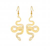Stainless Steel Drop Earring 304 Stainless Steel Snake Vacuum Ion Plating fashion jewelry & for woman Sold By Pair