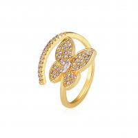 nehrđajućeg Čelik vještački dijamant Finger Ring, 304 nehrđajućeg čelika, modni nakit & za žene & s Rhinestone, zlatan, 15x1.5mm, Prodano By PC