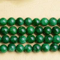 Lila Chalcedon, Grüner Chalcedon, rund, Natürliche & DIY & verschiedene Größen vorhanden, grün, verkauft per ca. 36.5-40 cm Strang