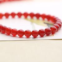 Natürlich rote Achat Perlen, Roter Achat, rund, poliert, Natürliche & DIY & verschiedene Größen vorhanden, rot, verkauft per 36.5-40 cm Strang