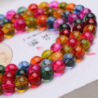 Crackle kvarts pärlor, polerad, Naturligt & DIY & olika storlek för val, flerfärgad, Såld Per Ca 36.5040 cm Strand