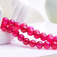 Natürliche Rosa Achat Perlen, poliert, DIY & verschiedene Größen vorhanden, verkauft per 36.5-40 cm Strang