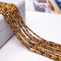 Tigerauge Perlen, rund, poliert, Natürliche & DIY & verschiedene Größen vorhanden, verkauft per 38-39 cm Strang