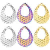 Stainless Steel Pendants 304 Stainless Steel Teardrop Vacuum Ion Plating fashion jewelry & DIY & hollow Sold By PC