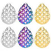 Stainless Steel Pendants, 304 Stainless Steel, Teardrop, Vacuum Ion Plating, fashion jewelry & DIY & hollow, more colors for choice, 30x42mm, Sold By PC
