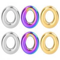 Stainless Steel Pendants, 304 Stainless Steel, Oval, Vacuum Ion Plating, fashion jewelry & DIY & hollow, more colors for choice, 11x14mm, Sold By PC