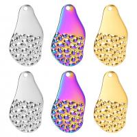 Stainless Steel Pendants, 304 Stainless Steel, Vacuum Ion Plating, fashion jewelry & DIY, more colors for choice, 16x30mm, Sold By PC