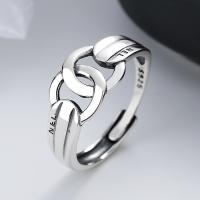 Sterling Silver Κοσμήματα δάχτυλο του δακτυλίου, 925 ασημένιο ασήμι, κοσμήματα μόδας & για άνδρες και γυναίκες, νικέλιο, μόλυβδο και κάδμιο ελεύθεροι, 9.5mm, Sold Με PC