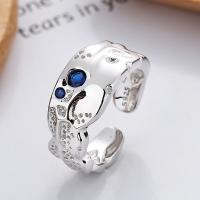 Cubic Zirconia Micro Pave 925 Sterling Silver Rings fashion jewelry & micro pave cubic zirconia & for woman nickel lead & cadmium free 9mm Sold By PC