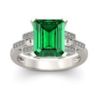 Cink Alloy Finger Ring, modni nakit & različite veličine za izbor & za žene & s Rhinestone, zelen, nikal, olovo i kadmij besplatno, Prodano By PC