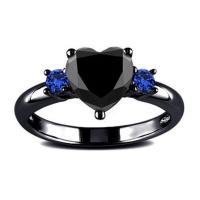 Zinc Alloy Finger Ring Heart fashion jewelry & Unisex & micro pave cubic zirconia nickel lead & cadmium free Sold By PC