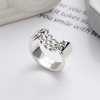 Solidny srebrny pierścień, 925 Srebro, biżuteria moda & dla kobiety, bez zawartości niklu, ołowiu i kadmu, 8.5mm, rozmiar:12, sprzedane przez PC