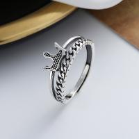 Solidny srebrny pierścień, 925 Srebro, Korona, biżuteria moda & dla kobiety, bez zawartości niklu, ołowiu i kadmu, 9mm, sprzedane przez PC