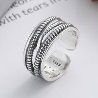 925 Sterling Silver Finger Rings Antique finish fashion jewelry & Unisex nickel lead & cadmium free 9mm Sold By PC
