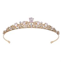 Bridal Tiaras, Tibetan Style, for woman & with cubic zirconia & with rhinestone, more colors for choice, nickel, lead & cadmium free, Inner Diameter:Approx 150mm, Sold By PC
