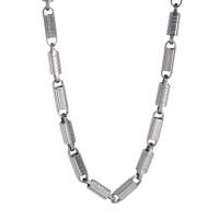 Halskette, 304 Edelstahl, mit Verlängerungskettchen von 8cm, poliert, Modeschmuck & unisex, originale Farbe, Länge:53 cm, verkauft von PC
