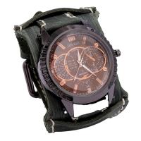 Unisexe Armbanduhr, Kuhhaut, mit Glas & 304 Edelstahl & Zinklegierung, handgemacht, Modeschmuck, keine, 58mm, Länge 30 cm, verkauft von PC