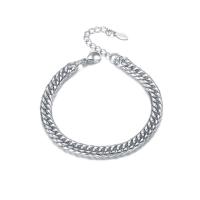 Stainless Steel Jewelry Bracelet, 304 Stainless Steel, with 5.5cm extender chain, fashion jewelry & Unisex, original color, Length:20 cm, Sold By PC