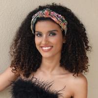 Faixas de cabelo, roupa, with Lantejoulas, joias de moda & com strass, preto, 48x125x175mm, vendido por PC