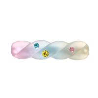Kljun isječci, Smola, s Vještački dijamant & Željezo, ručno izrađen, za žene, više boja za izbor, 62x22mm, Prodano By PC
