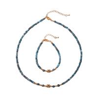 Titanstahl Armband und Halskette, mit Naturstein, vergoldet, Bohemian-Stil & verschiedene Stile für Wahl & für Frau, verkauft von PC
