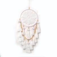 Fashion Dream Catcher Cotton Thread with Wood & Iron for home and office & fashion jewelry white 650mm Sold By PC