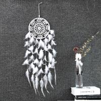 Fashion Dream Catcher Feather with Cotton Thread & Wood & Plastic for home and office & fashion jewelry white 80-85cm Sold By PC