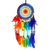Fashion Dream Catcher Feather with Polyester & Plastic for home and office & fashion jewelry rainbow colors 50-55cm Sold By PC