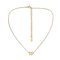 Stainless Steel Jewelry Necklace 304 Stainless Steel with 2.76inch extender chain plated fashion jewelry & for woman golden Sold Per Approx 15.75 Inch Strand