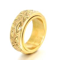 Rozsdamentes acél Finger Ring, 304 rozsdamentes acél, csiszolt, divat ékszerek & egynemű & különböző méretű a választás, több színt a választás, 10mm, Által értékesített PC